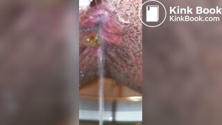 Japanese Boy Taking a Shit and Cleaning His Hole