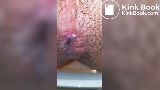 Japanese Boy Taking a Shit and Cleaning His Hole