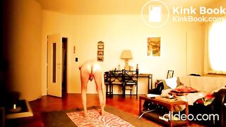 pissing oiling wanking then shitting