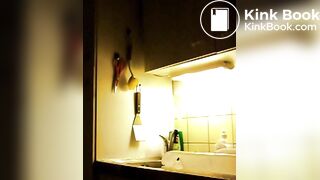 shit and wank in the kitchen