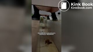 Beautiful girl poops in the toilet 74