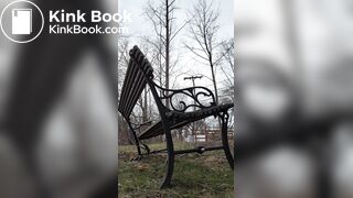 Twink Shitting on a Public Bench by the Road