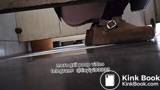 Beautiful girl poops in the toilet 83