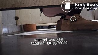 Beautiful girl poops in the toilet 83