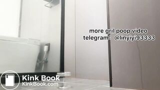 Beautiful girl poops in the toilet 85