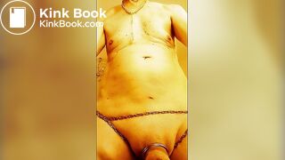 nude wearing chains bracelet and rings