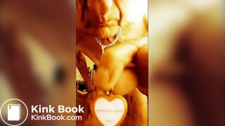 nude wearing chains bracelet and rings