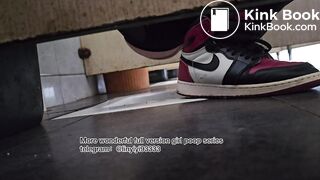 Beautiful girl poops in the toilet 89