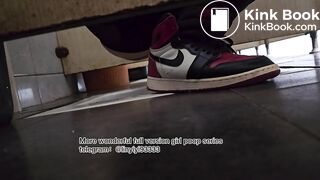 Beautiful girl poops in the toilet 89