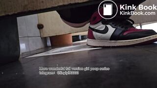 Beautiful girl poops in the toilet 89