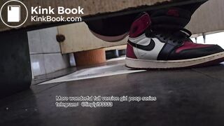 Beautiful girl poops in the toilet 89