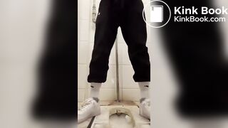 Handsome Chinese Guy Squat Toilet Shit