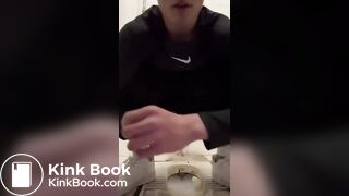 Handsome Chinese Guy Squat Toilet Shit