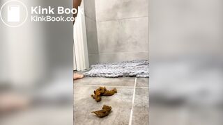 Hot Guy Shitting on the Bathroom Floor