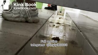 Beautiful girl poops in the toilet 90