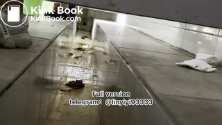 Beautiful girl poops in the toilet 90