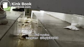 Beautiful girl poops in the toilet 90