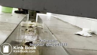 Beautiful girl poops in the toilet 90