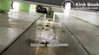 Beautiful girl poops in the toilet 90