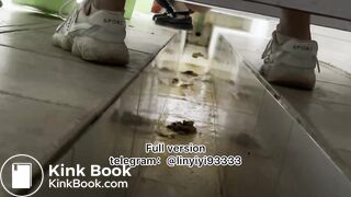 Beautiful girl poops in the toilet 90