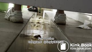 Beautiful girl poops in the toilet 90