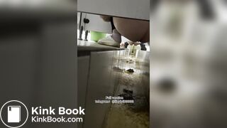 Beautiful girl poops in the toilet 91