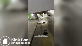 Beautiful girl poops in the toilet 91