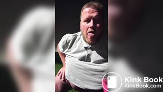 Fat Gay Kenneth Evensen Play with Shit