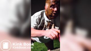 Fat Gay Kenneth Evensen Play with Shit