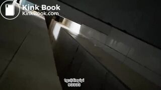 Beautiful woman poops in the toilet