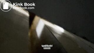 Beautiful woman poops in the toilet