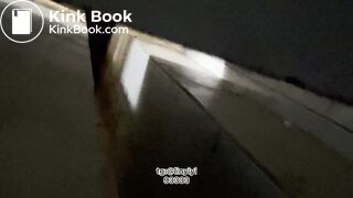 Beautiful woman poops in the toilet