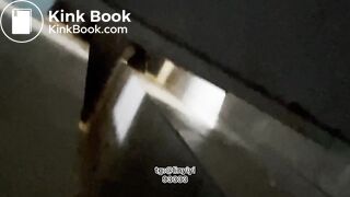 Beautiful woman poops in the toilet