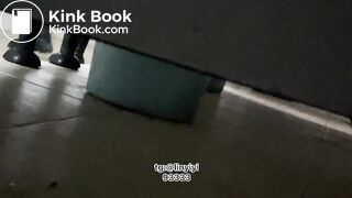 Beautiful woman poops in the toilet