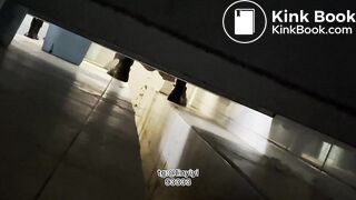 Beautiful woman poops in the toilet