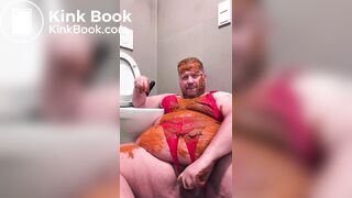 Kenneth Evensen Norwegian Lingerie Pig Smears His Own Shit All Over His Body