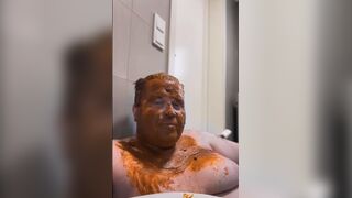 Public Toilet Pig Kenneth Evensen Eats Shit and Covers Himself