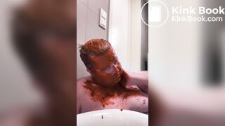 Public Toilet Pig Kenneth Evensen Eats Shit and Covers Himself