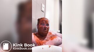 Public Toilet Pig Kenneth Evensen Eats Shit and Covers Himself