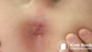 Twink Pushes Out Dry Rock Hard Nuggets and Cums