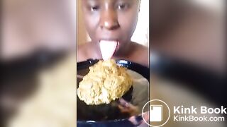 Ebony MILF Sam shit and lick