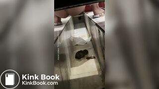 Beautiful woman poops in the toilet 2