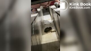 Beautiful woman poops in the toilet 2