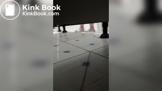 Beautiful woman poops in the toilet 2