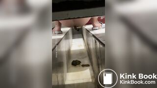 Beautiful woman poops in the toilet 2