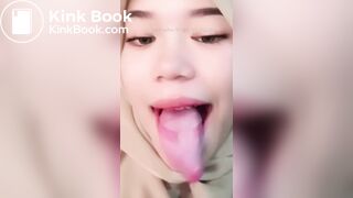 Girl's sexy long tongue 2