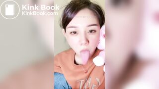 Girl's sexy long tongue 3