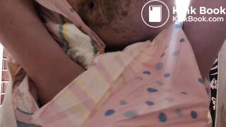 Enby smears & finishes in disgusting diaper after taking it off