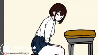 A girl had diarrhea and farted during class.