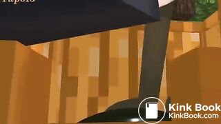 Minecraft girl diarrhea into pumpkin